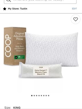 COOP SLEEP GOODS Original Adjustable Pillow - White KING